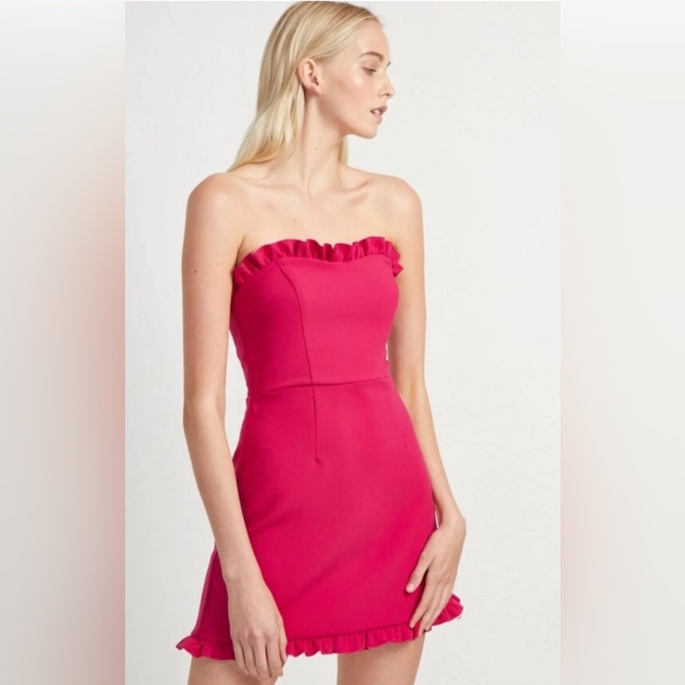 WHISPER RUTH FRAPPY FRILL DRESS RED SUPER CUTE HOMECOMING DRESS!